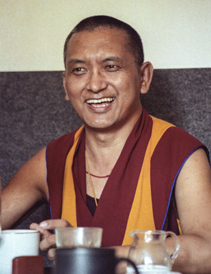 Lama Zopa Rinpoche, Bern, Switzerland, 1990. Photo: Ueli Minder.