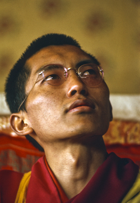 Lama Zopa Rinpoche teaching at the Seventh Meditation Course, Kopan Monastery, Nepal, 1974. Photo: Wendy Finster.