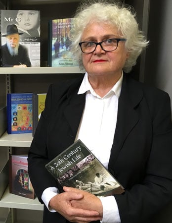 Adele Hulse at the Lamm Jewish Library of Australia, Melbourne. 

