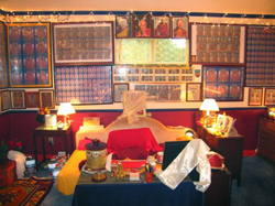 Lama Zopa Rinpoche&#039;s room at his house in Aptos.