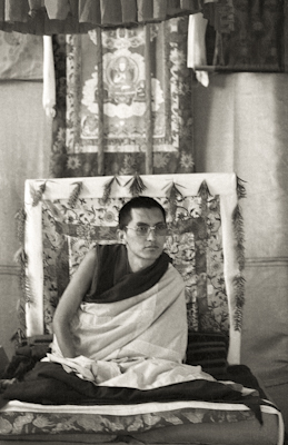 Lama Zopa Rinpoche teaching at the Ninth Meditation Course, Kopan Monastery, Nepal, 1976.