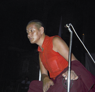 Lama Yeshe teaching at Columbia University, New York City, July 1974. Photo: Robbie Solick.