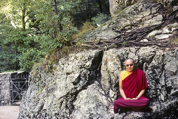 Lama at Assisi 1983. Photo: Andrea Antonietti.