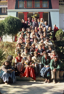 Group on steps, Kopan, 1976