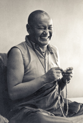 Lama Yeshe at UCSC, USA. Photo: Jon Landaw