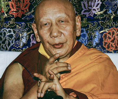 H. E. Ling Rinpoche, Tushita Retreat Centre, Dharamsala, India, 1982. Photo: Dieter Kratzer