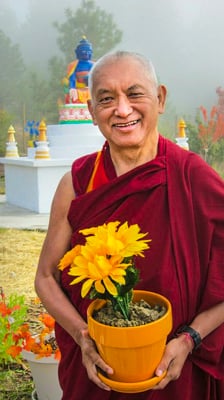 Lama Zopa Rinpoche, 2010. Photo: Ven. Roger Kunsang.
