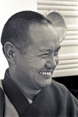 Lama Yeshe at Chenrezig Institute, Australia, 1975.  Photo: Wendy Finster.