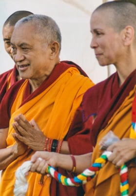 Lama Zopa Rinpoche at Milarepa Center, Vermont, 2010. Photo: Jim Hagan.