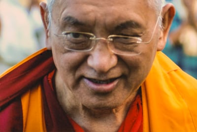 Lama Zopa Rinpoche at Milarepa Center, Vermont, for a retreat, 2010. Photo: Jim Hagan.