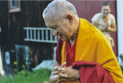  Lama Zopa Rinpoche at Milarepa Center, Vermont, for a retreat, 2010. Photo: Jim Hagan.