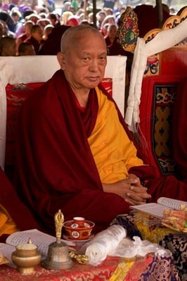 Lama Zopa Rinpoche, Kopan Monastery, Nepal, December 2015. Photo: Bill Kane.   