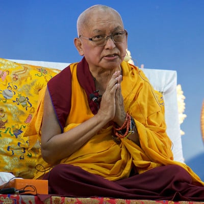 Lama Zopa Rinpoche at Rinchen Jangsem Ling, Triang, Malaysia, April 2016. Photo: Bill Kane.  
