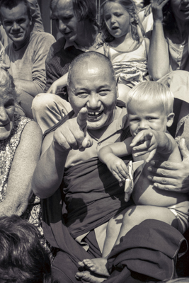 Lama Yeshe at Maitreya Institute, Bruchem, Netherlands, 1981. Photo: Ina Van Delden