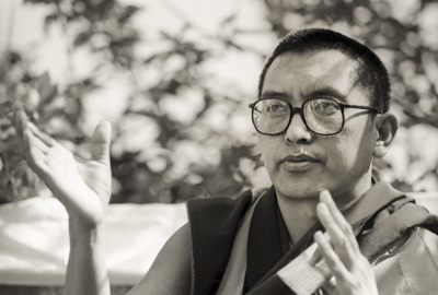 Lama Zopa Rinpoche at Manjushri London (currently Jamyang Buddhist Centre), 1983. Photo: Robin Bath.