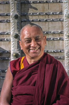 Lama Zopa Rinpoche in Taos, New Mexico, 1999. Photo: Lenny Foster.