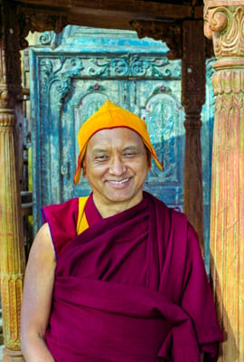 Lama Zopa Rinpoche in Taos, New Mexico, 1999. Photo: Lenny Foster.