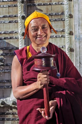 Lama Zopa Rinpoche in Taos, New Mexico, 1999. Photo: Lenny Foster.