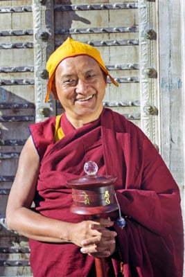 Lama Zopa Rinpoche in Taos, New Mexico, 1999. Photo: Lenny Foster.