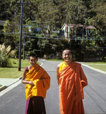 Lama Zopa Rinpoche and Lama Yeshe, Sydney, Australia, 1975. 