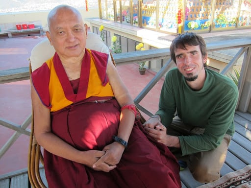 Lama Zopa Rinpoche and Tenzin Ösel Hita, 2012. 