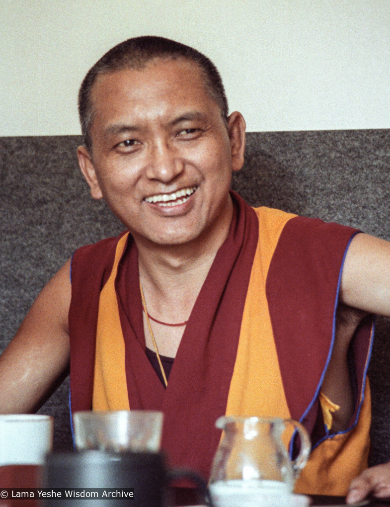 (02351_ng.JPG) Portraits of Lama Zopa Rinpoche, 1990. Possibly in Switzerland.  Photos by Ueli Minder.