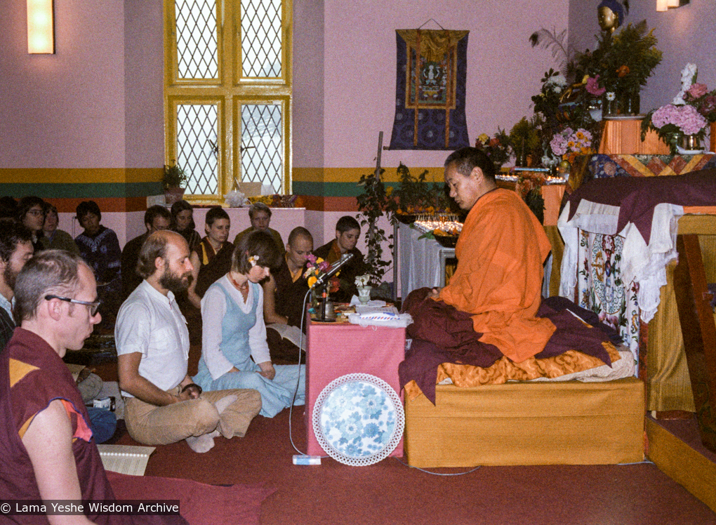 (03479_ng-3.JPG) Jan Paul and Margot Kool being married to Lama Yeshe, Manjushri Institute, England, 1978.