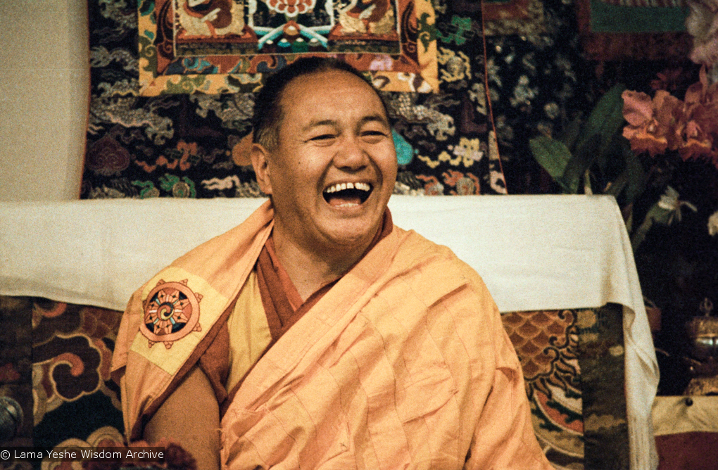(06621_ng.JPG) Lama Yeshe teaching at Vajrapani Institute, California, 1983. Photos by Carol Royce-Wilder.