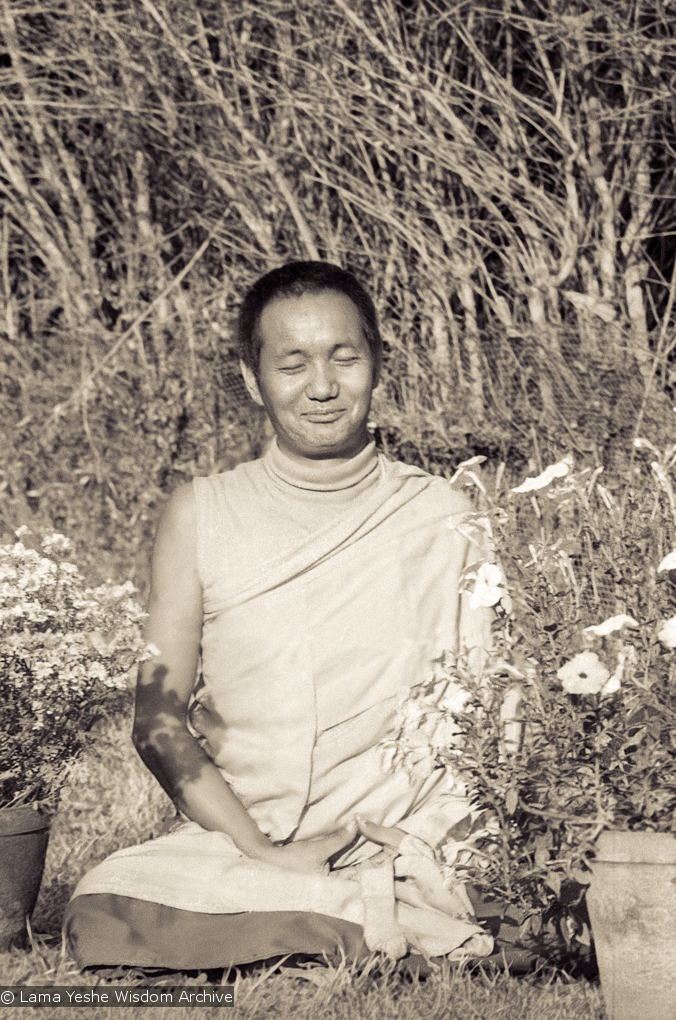 (10273_ng-2.psd) Portrait of Lama Yeshe taken at Kopan Monastery at the end of the first meditation course, Nepal, 1971. Photo by Fred von Allmen.