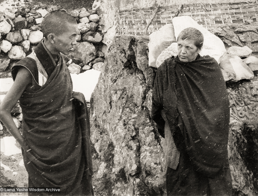 Rinpoche and Zina at Lawudo, 1969