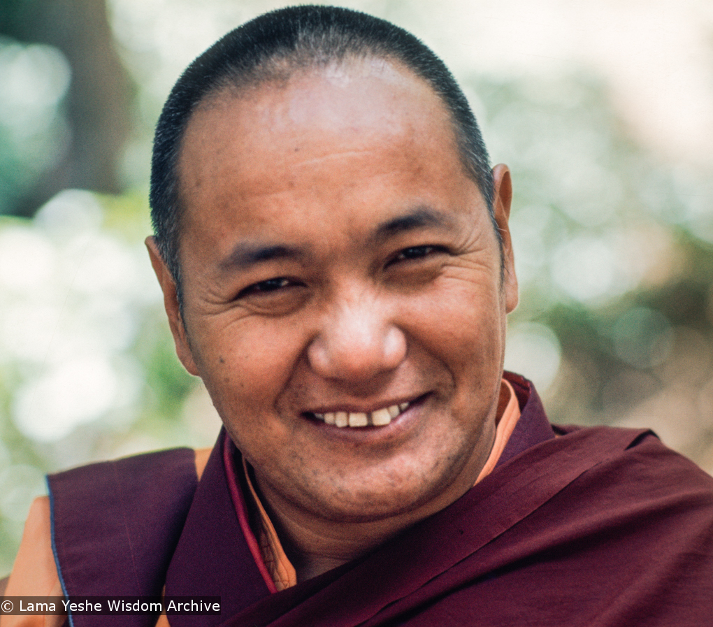 (12678_sl.jpg) Lama Yeshe, Lake Arrowhead, 1975. This photo is from a three week retreat the lamas taught at Camp Arrowpines on Lake Arrowhead, east of Los Angeles, USA, 1975. Photo by Carol Royce-Wilder.