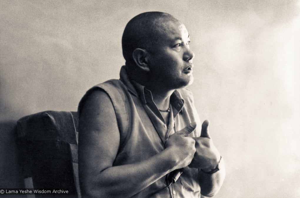 Lama teaching at UCSC, 1978