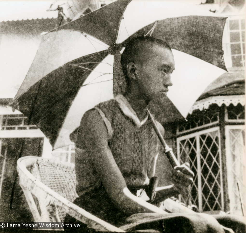 Lama Zopa Rinpoche at Altomont House, Darjeeling, 1967