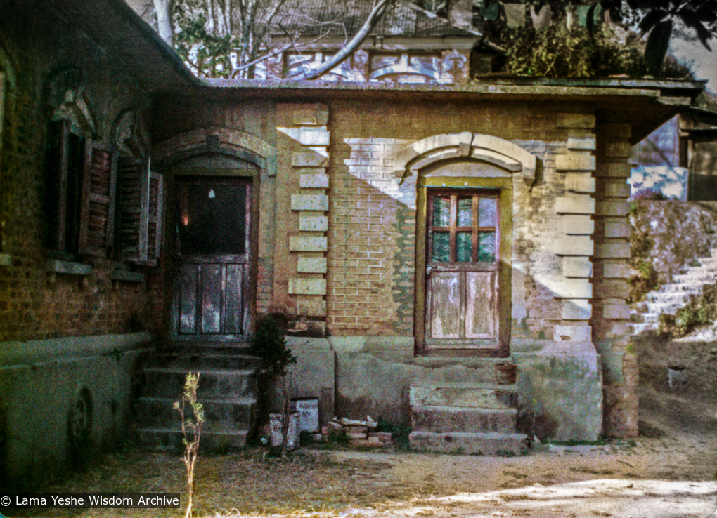(15061_pr-3.psd) The door on the right is to Lama Yeshe&#039;s room in the old house at Kopan, 1969.