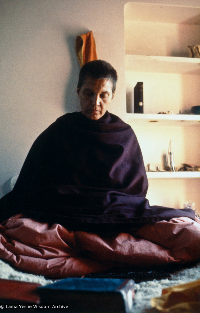 (15087_pr.psd) Zina Rachevsky in Bodhgaya, India, 1971, to attend His Holiness Dalai Lama’s annual January teachings