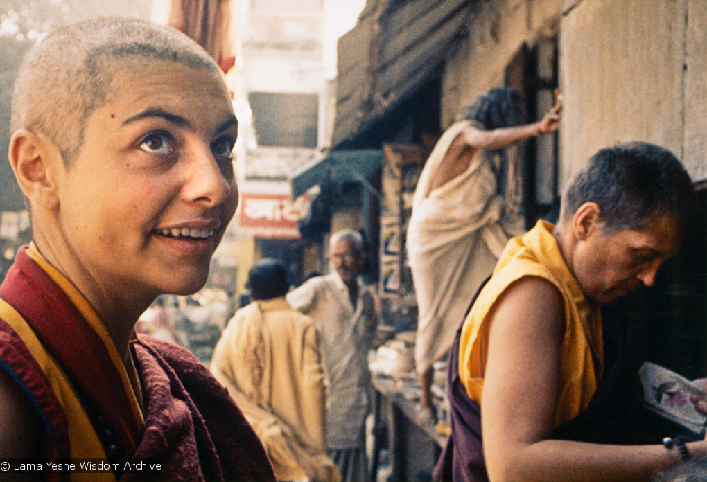 (15093_pr.jpg) Sylvia White and Zina Rachevsky in Bodhgaya, India, 1971, to attend His Holiness Dalai Lama&#039;s annual January teachings