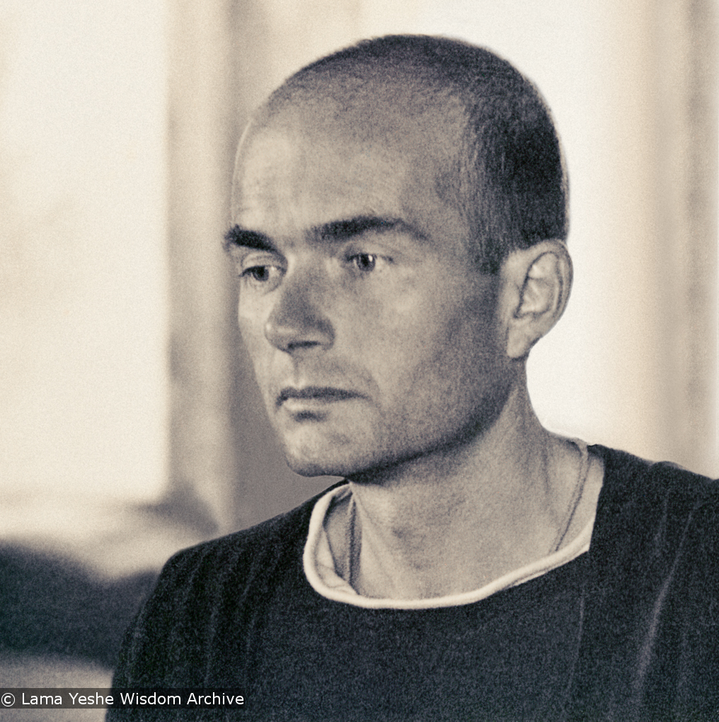 (15146_ng.psd) Philippe Camus, an early student of the Lamas, at Kopan Monastery, 1972. Philipe was instrumental in helping fund early building projects at Kopan and Lawudo Retreat Centre.