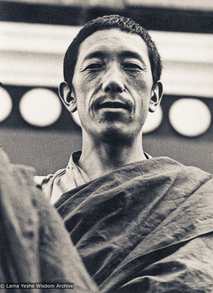 (15205_pr-3.psd) Lama Pasang Tsering at Kopan, ca 1973. He was one of Lama Yeshe&#039;s students from Buxa Duar who came to Kopan Monastery, Nepal in 1973 to help run the monastery and teach the Mount Everest Centre (MEC) children.