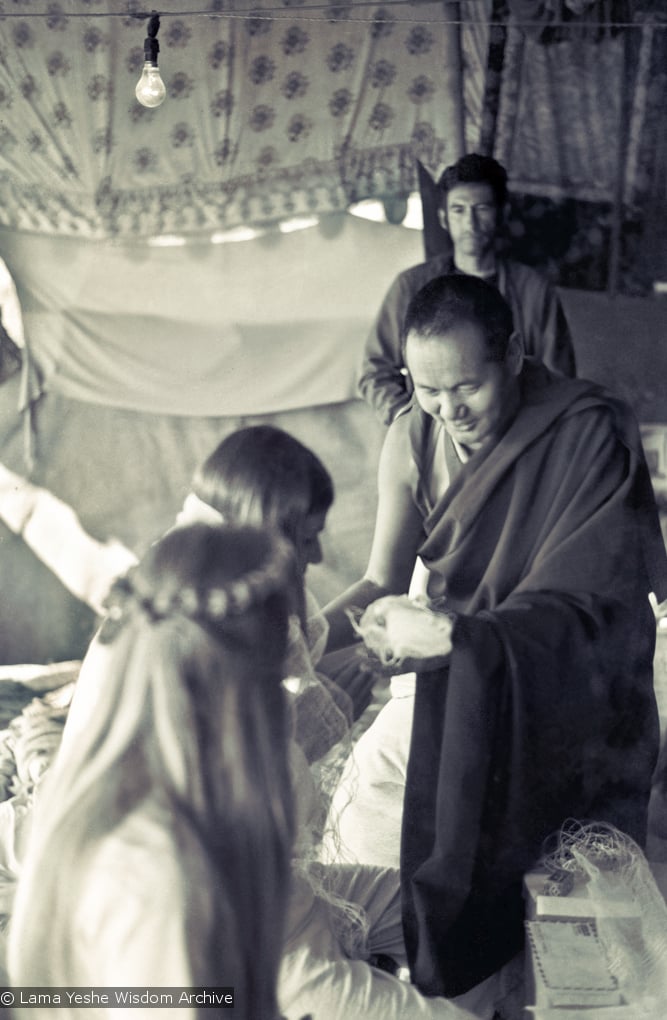 Lama Yeshe performing a wedding, Kopan, 1974