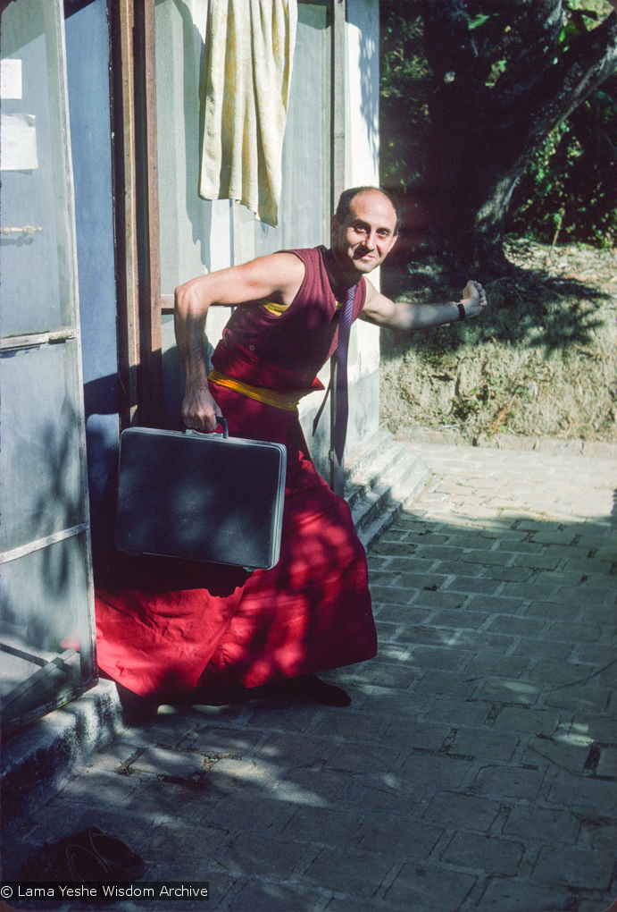 (15902_sl.tif) Nick Ribush at Tushita Retreat Centre, Dharamsala, India, 1975