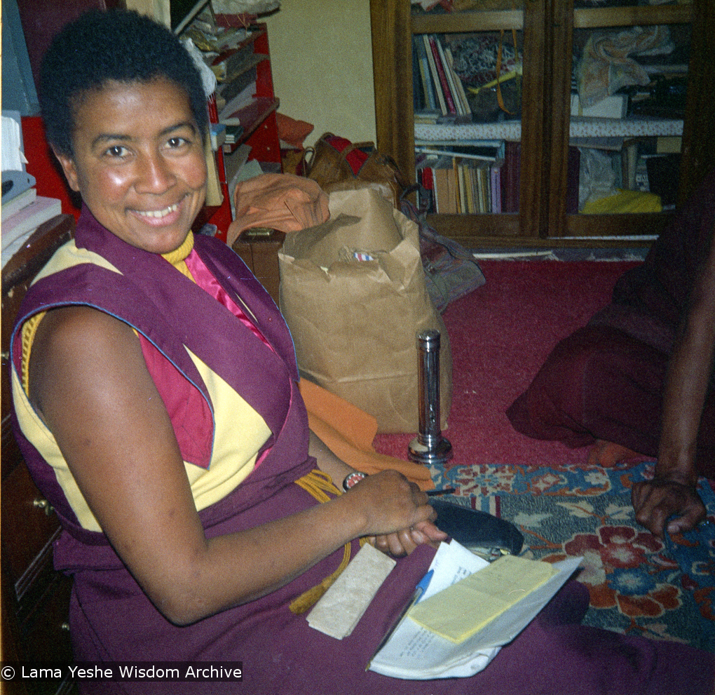 (16737_ng.tif) &quot;Mommy&quot; Max Mathews at Tushita Retreat Centre, Dharamsala, India, 1976.