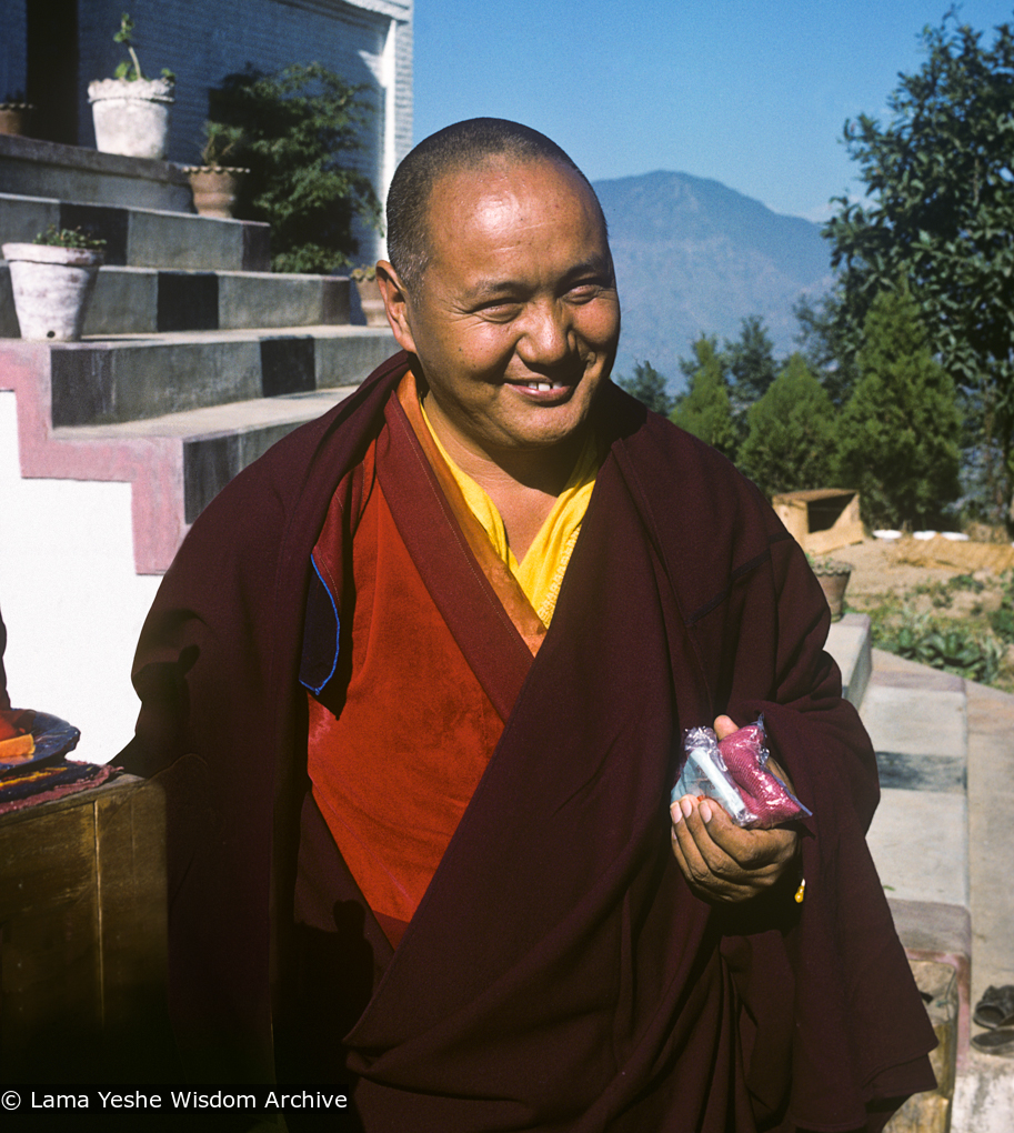 (16932_pr-3.psd) Lama Yeshe, Kopan Monastery, 1977.