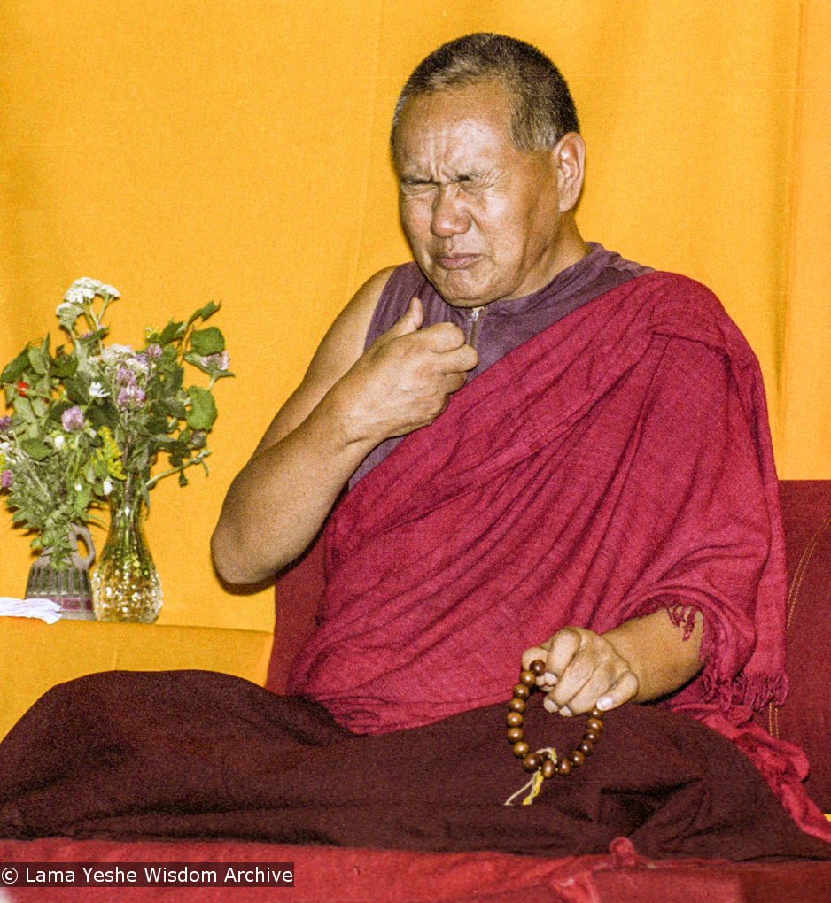 (17157_ng.TIF) Over one weekend at Barnens O on Vaddo in September of 1983, Lama Yeshe gave a meditation course which later was published in English called &quot;Light of Dharma&quot;, translated into Swedish as &quot;Lamas ljus&quot;. Photos by Holger Hjorth. You can read a transcript here: http://www.lamayeshe.com/index.php?sect=article&amp;id=719