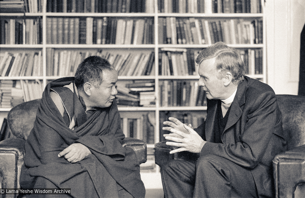 (17540_ng-3.psd) Lama Yeshe with the Archbishop of Bendigo, Australia, 1981. Ian Green (photographer)