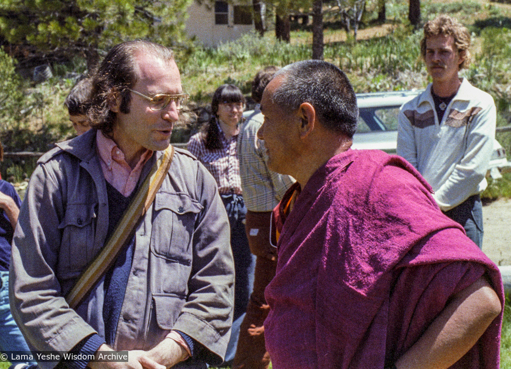 (22558_ng-3.jpg) Lama Yeshe with Jon Landaw, Grizzly Lodge, 1980.
