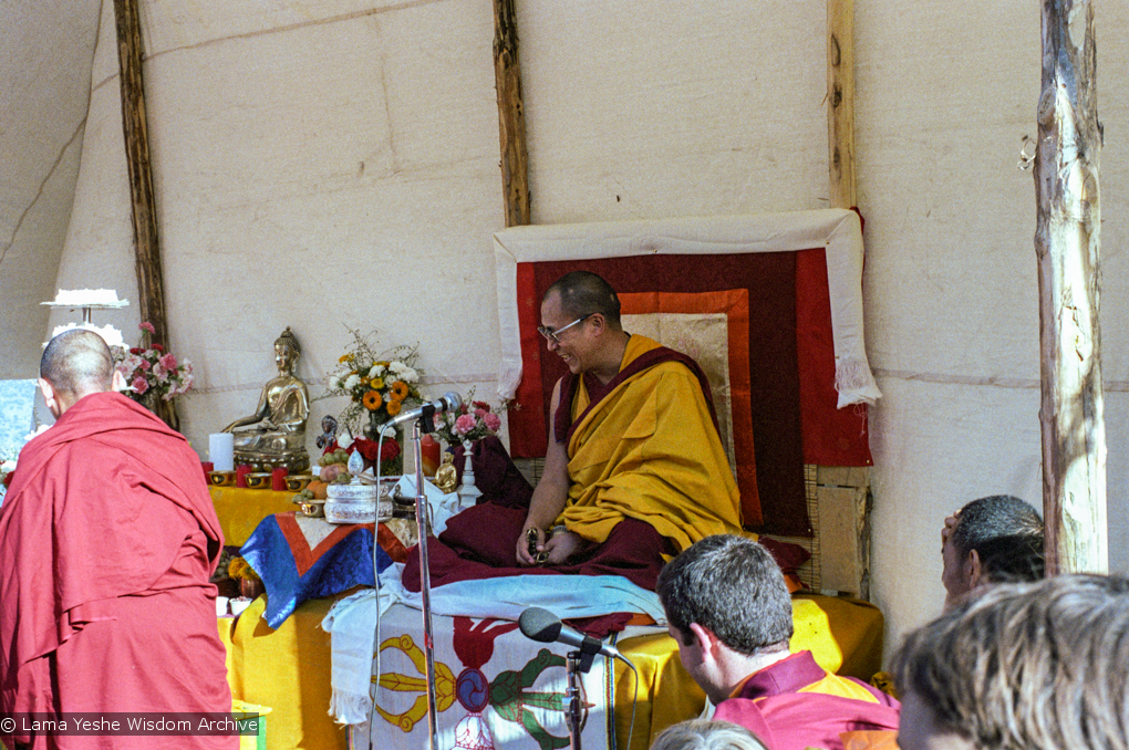 (25042_ng.TIF) In September of 1982, H.H. Dalai Lama visited this retreat center that the lamas had just set up in Bubion, a small town near the Alpujarra mountains near Granada, Spain. At the end of His Holiness teaching he named the center O Sel Ling. Photo by Pablo Giralt de Arquer.