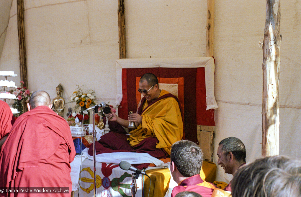 (25045_ng.TIF) In September of 1982, H.H. Dalai Lama visited this retreat center that the lamas had just set up in Bubion, a small town near the Alpujarra mountains near Granada, Spain. At the end of His Holiness teaching he named the center O Sel Ling. Photo by Pablo Giralt de Arquer.