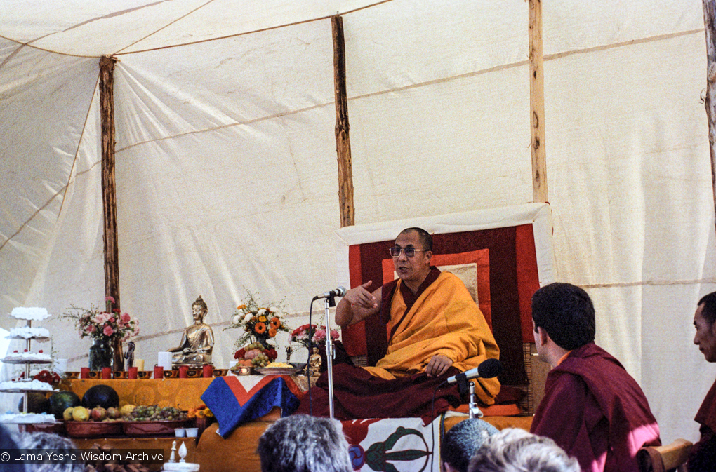 (25056_ng.TIF) In September of 1982, H.H. Dalai Lama visited this retreat center that the lamas had just set up in Bubion, a small town near the Alpujarra mountains near Granada, Spain. At the end of His Holiness teaching he named the center O Sel Ling. Photo by Pablo Giralt de Arquer.