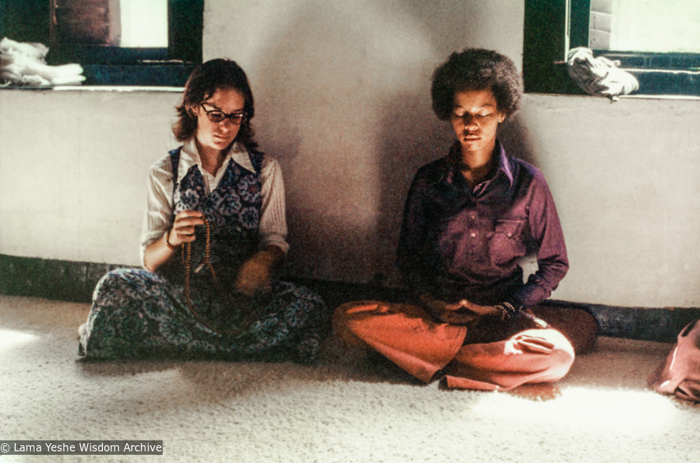 (36758_pr-3.psd) Jan Willis (Losang Chokyi) and Randy Solick, Kopan Monastery, 1972. Jan Willis (donor)