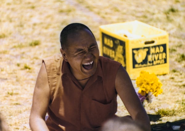 Lama Yeshe at the University of California, Santa Cruz (UCSC), USA, 1978. Photo: Robbie Solick.
